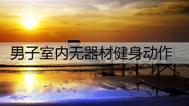 男子室内无器材健身动作